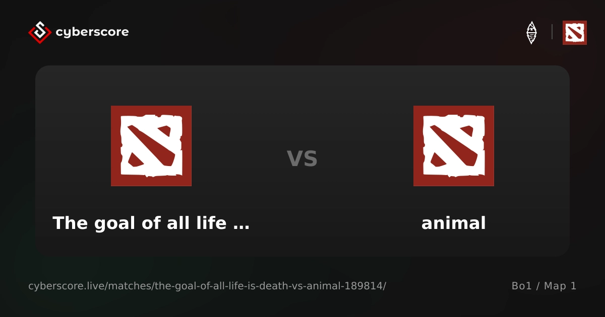 The goal of all life is death vs animal - 14/10/2026 on BLAST Slam IX ...