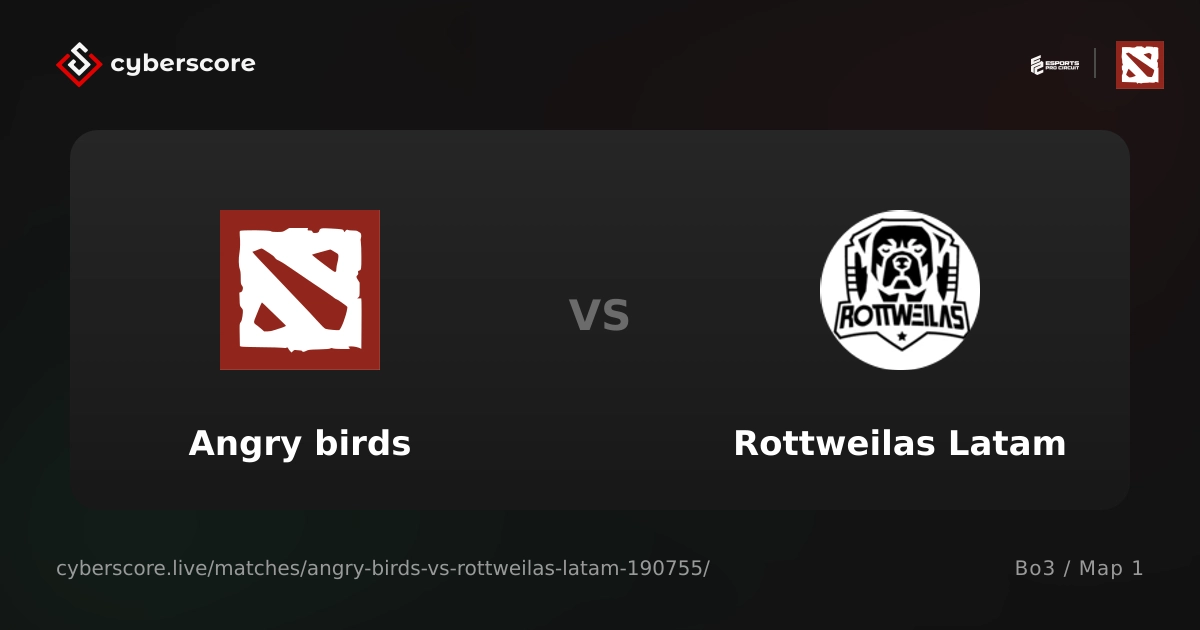 Angry birds vs Rottweilas Latam - 27/10/2026 on Esports Pro Circuit ...