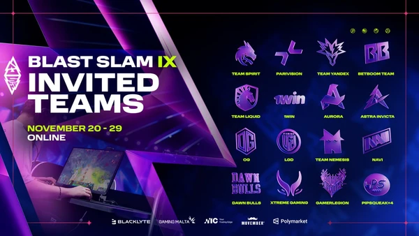Los organizadores de BLAST Slam IX anunciaron los equipos invitados al torneo